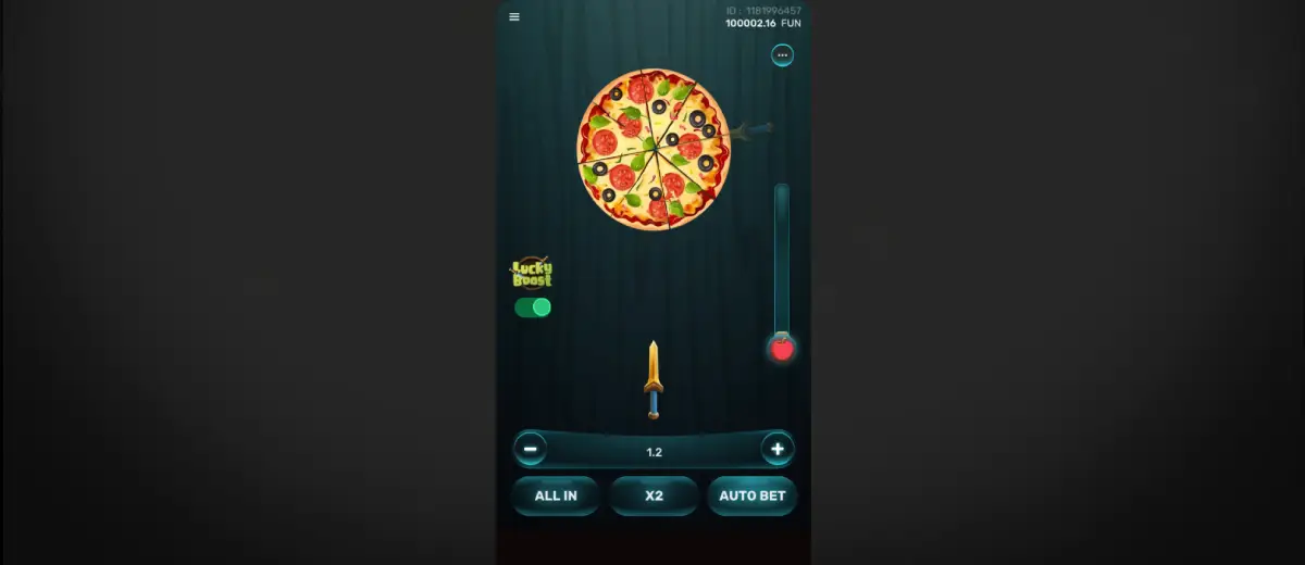 Funzione Lucky Boost attivata in Knife Drop per vincite più alte